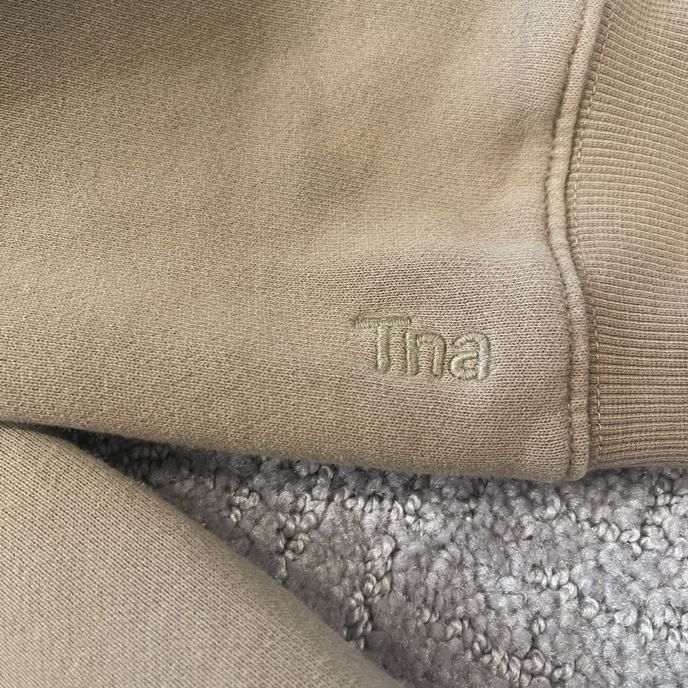 Aritzia TNA Tan Cozy Fleece Hoodie for Women, Casual and Relaxed, Size Medium - Picture 9 of 14